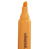 Universal Desk Highlighter, Chisel Tip, Fluorescent Orange, 1/per pack