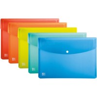 Oxford Urban Document A4 File Folder w/ Snap Closure - Assorted Colors (1x) 