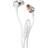 JBL T210 Pure Bass in-Ear Headphones with Microphone - White