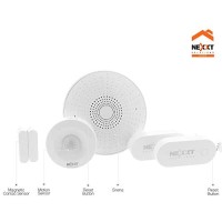 Nexxt Smart Home WiFi Alarm Kit- Siren/Hub Motion Sensor & Contact Opening Sensors 