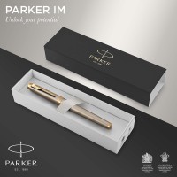 Parker IM Rollerball Fine Point Brushed Metal Pen - Black