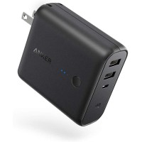  Anker PowerCore Fusion 5000, Portable Charger 5000mAh 2-in-1 with Dual USB Wall Charger, Foldable AC Plug and PowerIQ Travel Charger, Battery Pack for iPhone, iPad, Android, Samsung Galaxy, and More