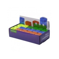 Q-Connect 2 Holes Plastic Pencil Sharpener - 1x (Assorted Colors)