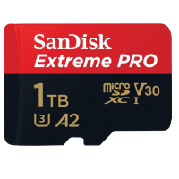 SanDisk Extreme Pro 4K MicroSDXC UHS-I Memory Card - 1TB + Adapter & RescuePRO Deluxe (Class 10, V30, UHD)