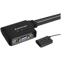 IOGEAR 2-Port USB KVM Switch with Cables and Remote(GCS22U) 
