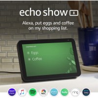 Echo Show 8 -- HD smart display with Alexa – stay connected with video calling - Charcoal