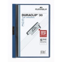 BLUE - Durable Duraclip Metal Clip Files (30 Sheets) 