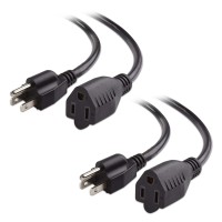 C2G / Cables To Go 03117 18 AWG Outlet Saver Power Extension Cord for NEMA 5-15P to NEMA 5-15R, Black (15 Feet/4.57 Meters)