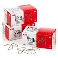 Acco Ideal Butterfly Clamp - Large - 12 / Box - Silver (ACC72610)