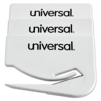 Universal® Letter Slitter Hand Letter Opener With Concealed Blade - White 