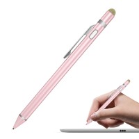 MoKo Active Stylus Pen with Palm Rejection 2 in 1 Rechargeable Digital Pencil fit Apple 2021 iPad Pro 11/12.9 Inch (2018-2021), iPad 8th Gen, iPad Air 4th/Air 3rd, iPad Mini 5th, iPad 6/7th -Rose Gold
