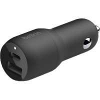 Belkin 2-Port USB-C/USB-A Power Delivery Car Charger w/ 1m USB-C Lightning Cable 