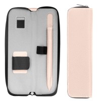 MoKo Holder Case Fit Apple Pencil 1&2, PU Leather Case Fit iPad 10.2" 8th Gen 2020/7th Gen 2019/iPad Air 4 2020/iPad Pro 11 & 12.9 2021/2020, for Samsung Stylus Pen Surface Pen, Rose Gold 