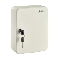 AdirOffice Key Steel Security Sorage Holder Cabinet Valet Lock Box (30 Key, White
