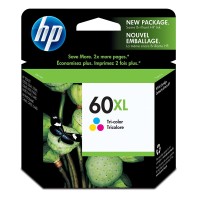 HP 60XL Tri-color High Yield Original Ink Cartridge (CC644WN)
