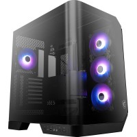 MSI MAG PANO 120R PZ ATX Mid Tower Gaming PC Case - Tempered Glass w/ Pre Installed 7 ARGB Fans - Black