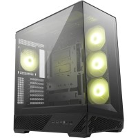 MSI MAG PANO 130R PZ ATX Mid Tower Gaming PC Case - Tempered Glass w/ Pre Installed 4 ARGB Fans - Black