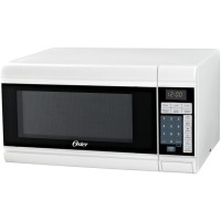 Oster Compact-Size 0.9-Cu. Ft. 900W Countertop Microwave Oven with Push-Button Open - White