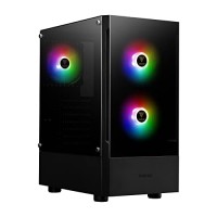 Gamdias RGB Gaming ATX Mid-Tower Case with Side Tempered Glass Panel & Magnetic Dust Filter & 3 Built-in 120mm ARGB Fans