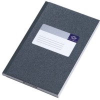 Notebook: 165 x 105 mm: glued binding: 96 sheets/128 pages: grey: Atlanta