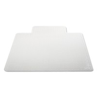 Universal UNV56806 48" Length, 36" Width, Clear Color, Vinyl Cleated Chair Mat for Low and Medium Pile Carpet with Lip