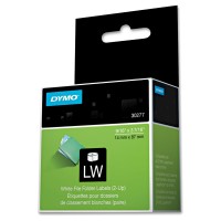 DYMO 30277 LabelWriter 2-Up File Folder Labels, 9/16 x 3 7/16, White, 260 Labels/Roll