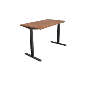 MESA Asto Adjustable Height Standing Desk Black Legs - Natural Oak