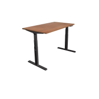 MESA Asto Adjustable Height Standing Desk Black Legs - Natural Oak