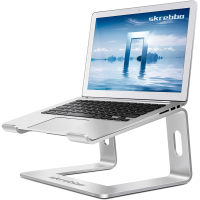 Skrebba Laptop Stand, Detachable Aluminum Computer Notebook Holder Stand for Desk, Ergonomic Laptop Riser Portable Laptop Elevator Compatible with Apple MacBook Air Pro, Lenovo, HP, Dell 10-15.6in PC