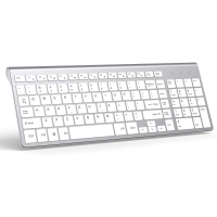 Wireless Keyboard, J JOYACCESS 2.4G Slim and Compact Wireless Keyboard with Numeric Keypad for Laptop, MacBook air, Apple, Computer, PC