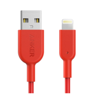 Anker PowerLine 2 Lightning Cable 3ft Red