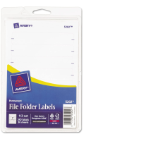 Avery 05202 Permanent Filing Labels, 11/16-Inch x3-7/16-Inch, 252/PK, White 