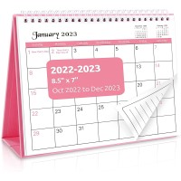 SKYDUE Small Desk Calendar 2022-2023 - Pink