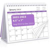 SKYDUE Small Desk Calendar 2023 - Purple