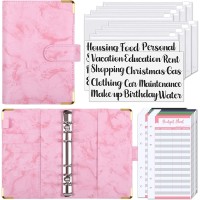 SKYDUE Budget Binder with Cash Envelopes & Expense Budget Sheets - Pink