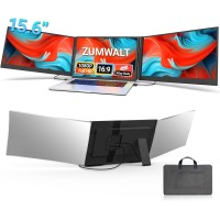 Zumwalt USB-C Portable Dual Monitor Laptop Screen Extender - 15.6" FHD 1080P