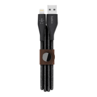 Belkin - DuraTek Plus 4ft Lightning-to-USB Type A Cable - Black