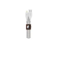 Belkin - DuraTek Plus 4ft Lightning-to-USB Type A Cable - White