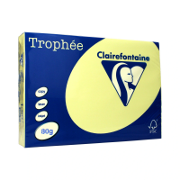 Clairefontaine Trophee Colours Paper 80gsm Ream-wrapped A4 Canary Ref 1977 [500 Sheets] 