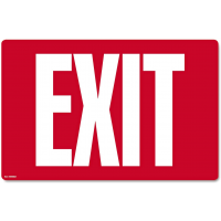 Cosco Glow-in-the-Dark Exit Sign 12x8" Red