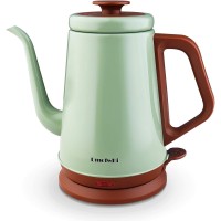 Gooseneck 1.0L Electric Kettle - Stainless Steel Pour Over W/ Auto Shut - Off Protection - Green (1000W)