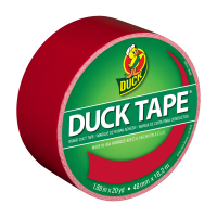 Duck Colored Duct Tape 3in Core, 1.88in x 20 yds, Red