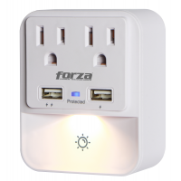 Forza – Surge protector – 120 V – 2 Outlets – Wall Tap Nightlight