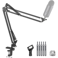 InnoGear Boom Arm Microphone Mic Stand for Blue Yeti HyperX QuadCast SoloCast Snowball Fifine Shure SM7B and Other Mic, Black InnoGear Boom Arm Microphone Mic Stand for Blue Yeti HyperX QuadCast SoloCast Snowball Fifine Shure SM7B and Other Mic, Black