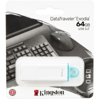 Kingston 64GB Exodia USB 3.2 Flash Drive (White)