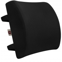 LOVEHOME Lumbar Support Pillow for Chair and Car, Memory Foam Back Cushion for Back Pain Relief - Ideal Back Support for Office Chair, Computer, Carseat, Gaming Chair, Recliner (Black)