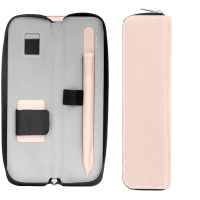 MoKo Holder Case Fit i-Pencil (1st & 2nd Gen), Carrying Bag Sleeve Cover Fit iPad Pro 11 & 12.9 2020/iPad 10.2/iPad Air(3rd Gen) 10.5"/iPad Mini(5th Gen) 7.9" 2019, Built-in Pocket - Rose Gold