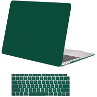 MOSISO Compatible with MacBook Air 13 inch Case 2021 2020 2019 2018 Release A2337 M1 A2179 A1932 Retina Display with Touch ID, Protective Plastic Hard Shell Case&Keyboard Cover Skin, Peacock Green