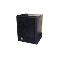 Newlink Wall mount Enclosure Glass Door, Side Panels and fan included, 12RU (24 x 23.5 x 21 inches)