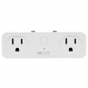 Nexxt Solutions Smart Wi-Fi Indoor Dual Plug with Nema in White